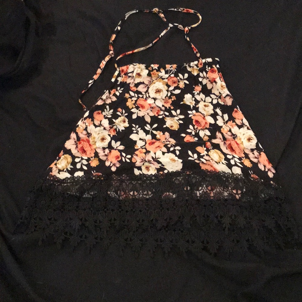 Floral halter top